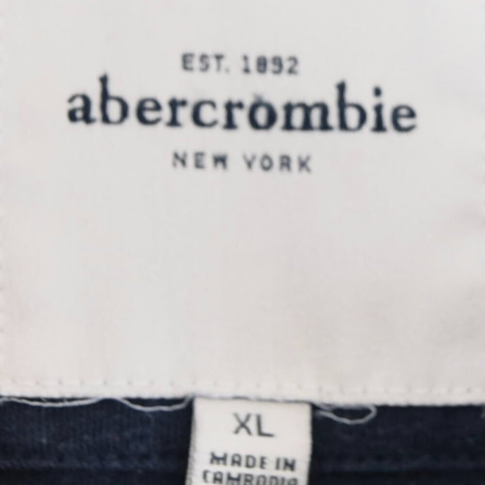Abercrombie Navy Tee Kids XL Y2K Preppy Varsity - Picture 6 of 8